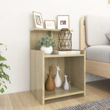 vidaXL Nachtkastje 40x35x60 cm bewerkt hout wit