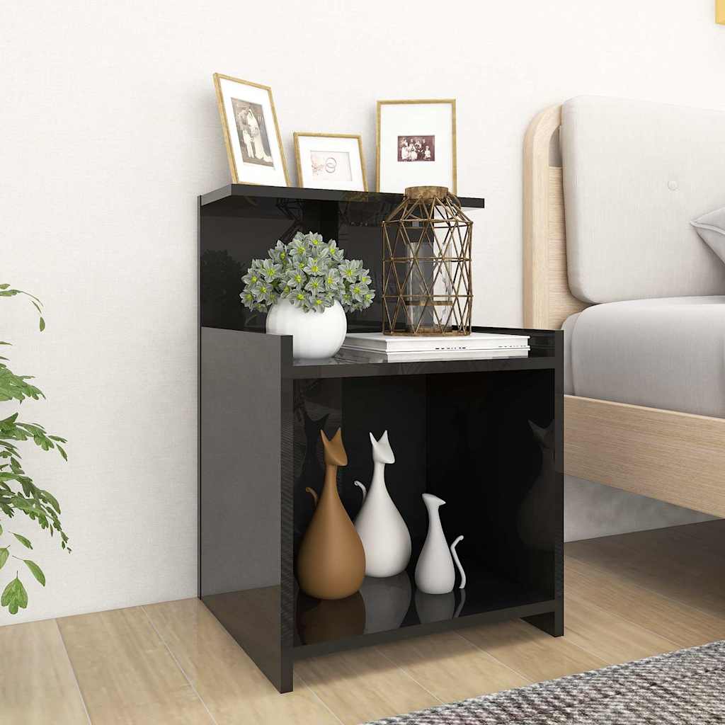vidaXL Nachtkastje 40x35x60 cm bewerkt hout wit