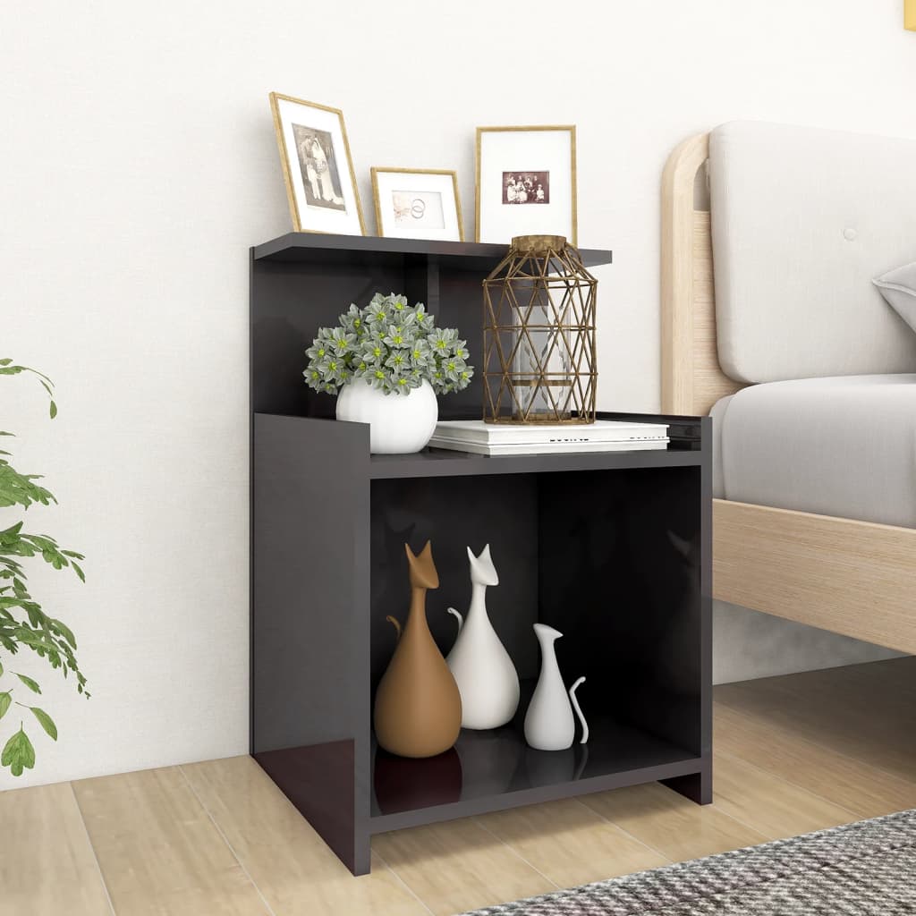 vidaXL Nachtkastje 40x35x60 cm bewerkt hout wit