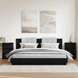 vidaXL Nachtkastje 40x35x62,5 cm bewerkt hout wit