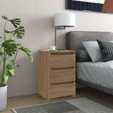 vidaXL Nachtkastje 40x35x62,5 cm bewerkt hout wit