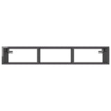 vidaXL Wall Shelf 102x30x17 cm Chipboard High Gloss Grey