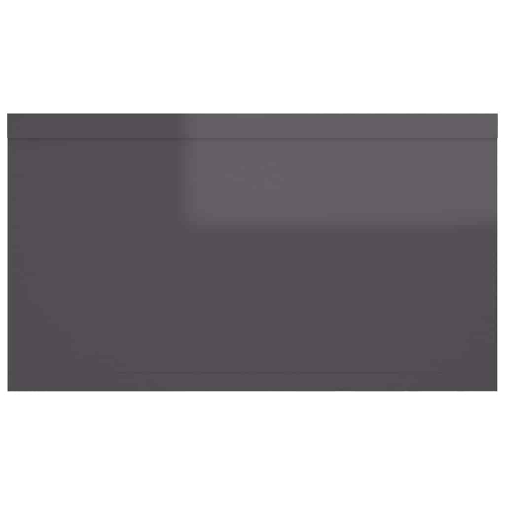 vidaXL Wall Shelf 102x30x17 cm Chipboard High Gloss Grey