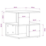 vidaXL Side Table 40x40x40 cm Engineered Wood White