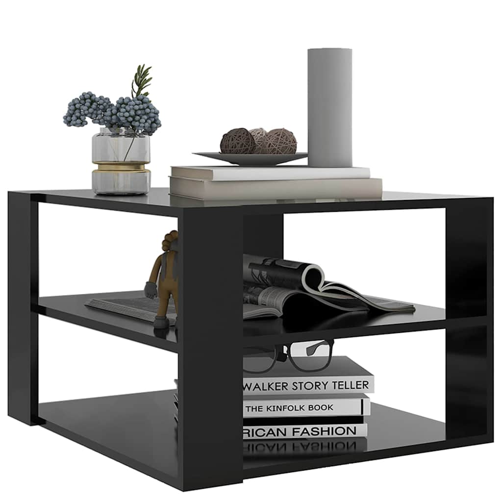vidaXL Salontafel 60x60x40 cm bewerkt hout grijs