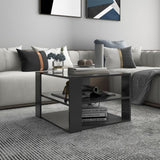 vidaXL Salontafel 60x60x40 cm bewerkt hout grijs