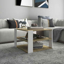 vidaXL Salontafel 60x60x40 cm bewerkt hout grijs