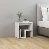 vidaXL Nachtkastje 40x30x40 cm bewerkt hout wit