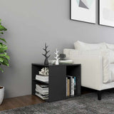 vidaXL Side table 50x50x45 cm engineered wood black