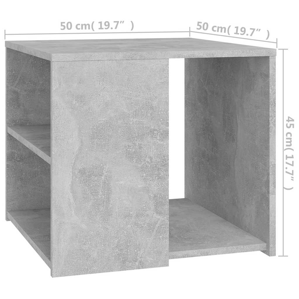 vidaXL Side table 50x50x45 cm engineered wood black