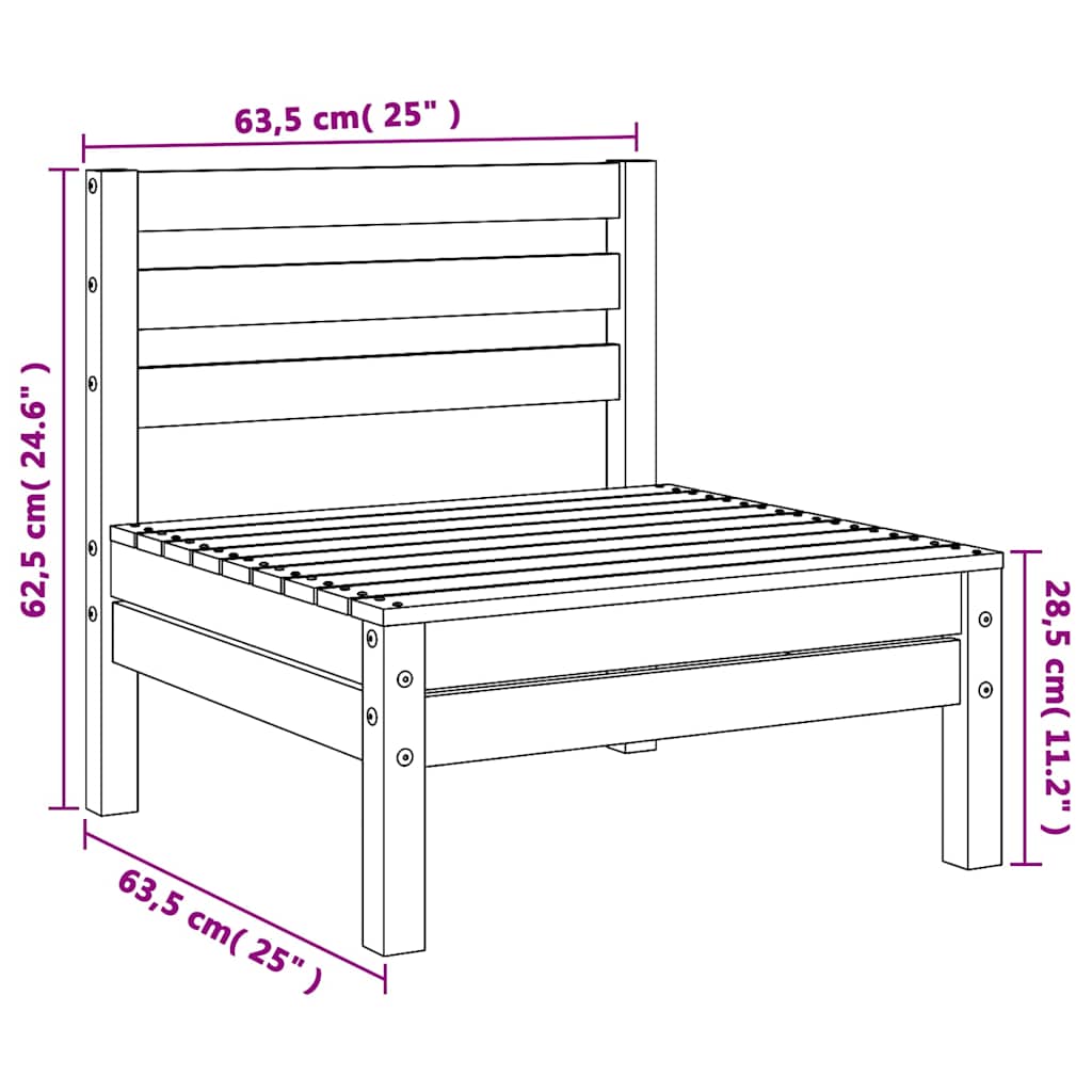 vidaXL Garden Corner Sofa Solid Pine Wood