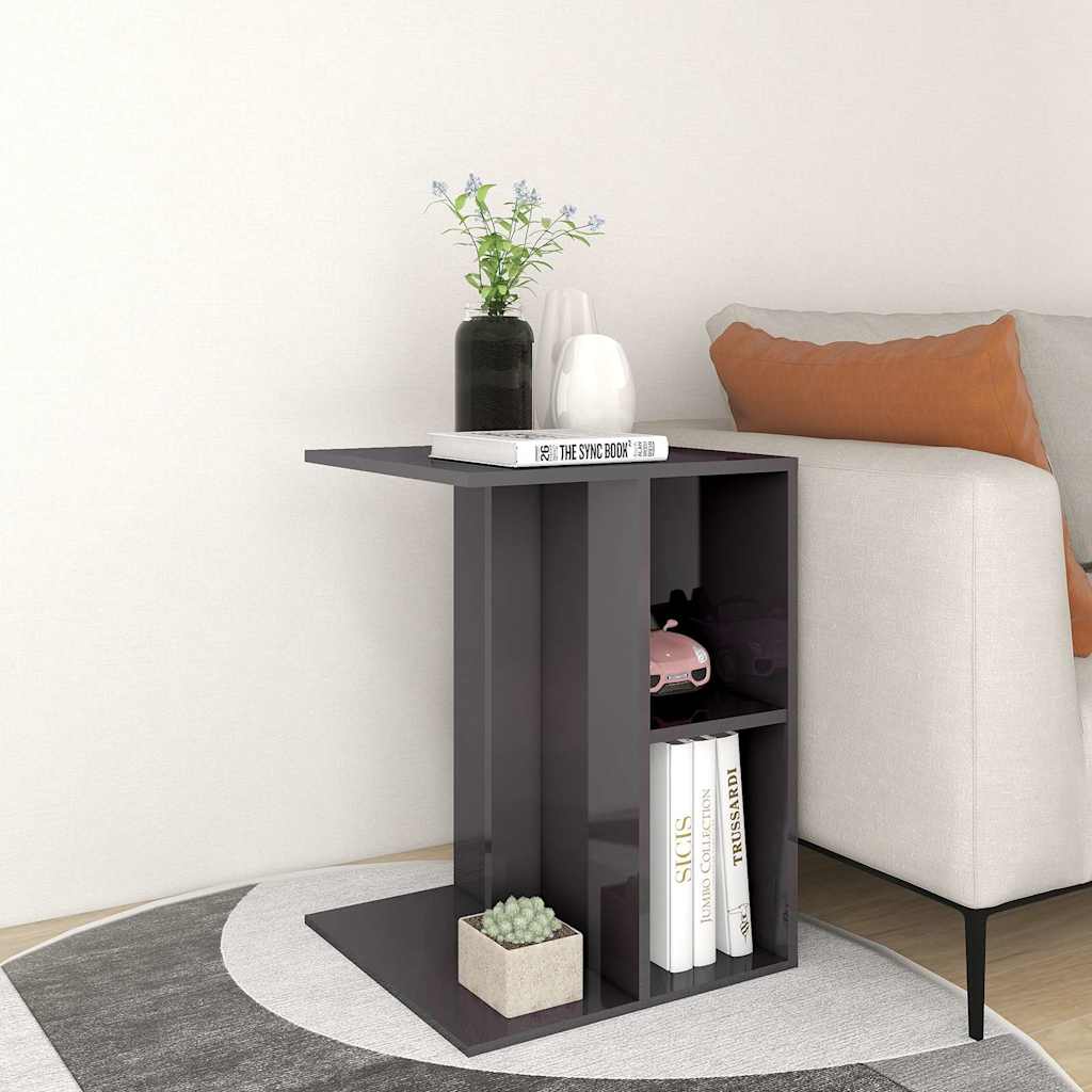 vidaXL Bijzettafel 60x40x45 cm spaanplaat wit