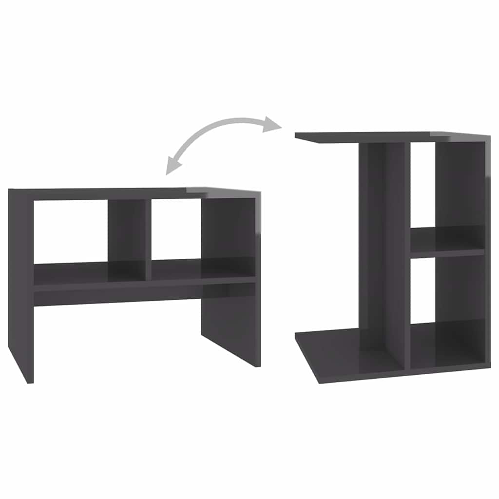 vidaXL Bijzettafel 60x40x45 cm spaanplaat wit