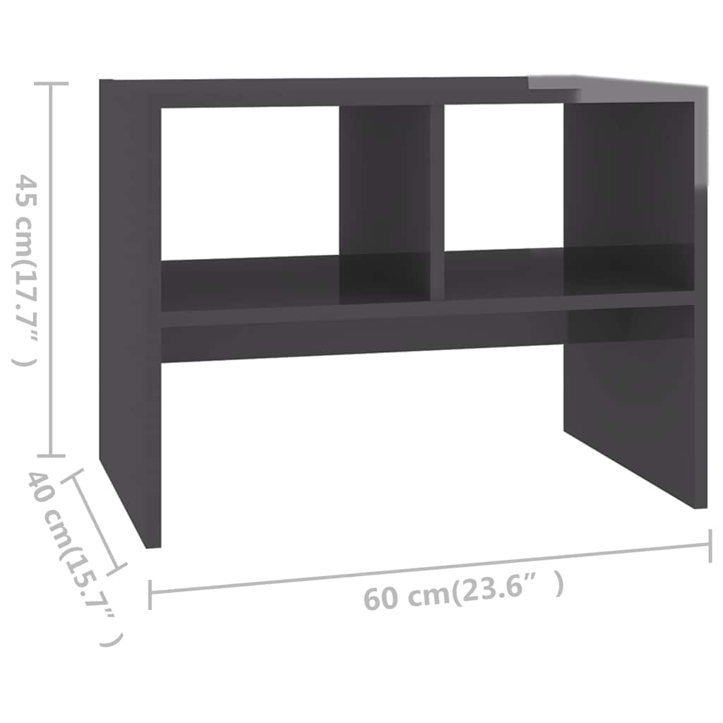 vidaXL Bijzettafel 60x40x45 cm spaanplaat wit