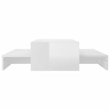 vidaXL Salontafelset 100x100x26,5 cm bewerkt hout grijs