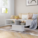 vidaXL Salontafel 103,5x50x44,5 cm bewerkt hout wit