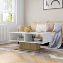 vidaXL Salontafel 103,5x50x44,5 cm bewerkt hout wit