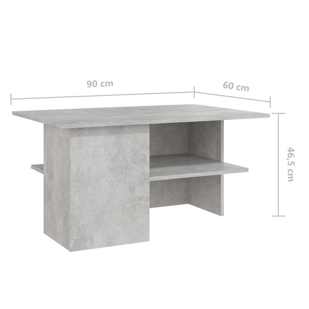 vidaXL Salontafel 90x60x46,5 cm bewerkt hout wit