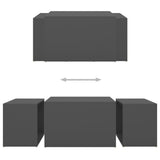 vidaXL 3-delige Salontafelset 60x60x38 cm bewerkt hout wit