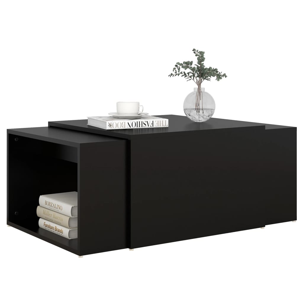vidaXL 3-delige Salontafelset 60x60x38 cm bewerkt hout wit