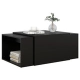 vidaXL 3-delige Salontafelset 60x60x38 cm bewerkt hout wit