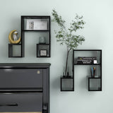 vidaXL Wandschappen 2 st 50x15x50 cm bewerkt hout wit