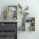 vidaXL Wandschappen 2 st 50x15x50 cm bewerkt hout wit