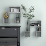 vidaXL Wandschappen 2 st 50x15x50 cm bewerkt hout wit