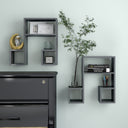 vidaXL Wandschappen 2 st 50x15x50 cm bewerkt hout wit