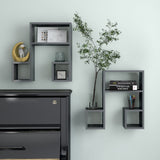 vidaXL Wandschappen 2 st 50x15x50 cm bewerkt hout wit