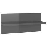 vidaXL Wandschappen 4 st 40x11,5x18 cm hoogglans grijs