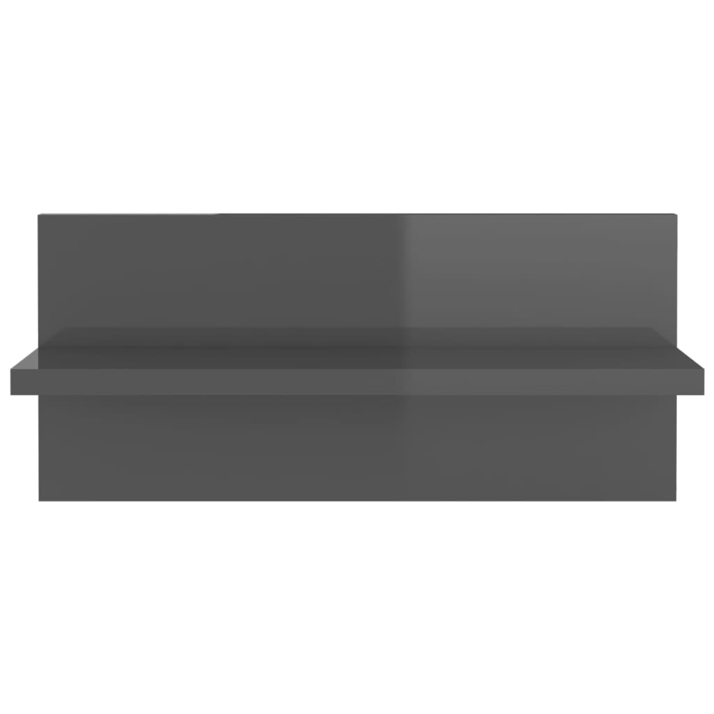 vidaXL Wandschappen 4 st 40x11,5x18 cm hoogglans grijs