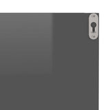 vidaXL Wandschappen 4 st 40x11,5x18 cm hoogglans grijs