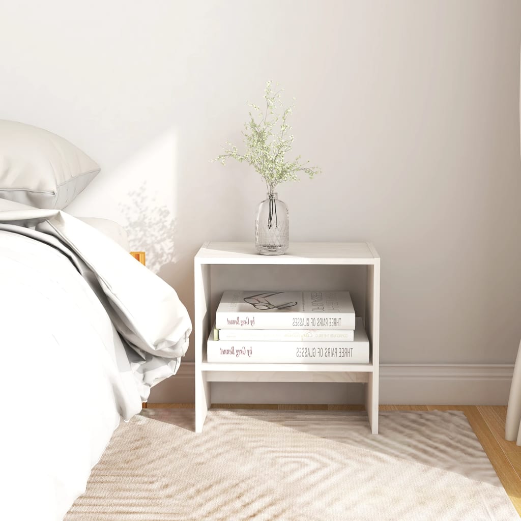 vidaXL Nightstand 40x30.5x40 cm solid pine wood