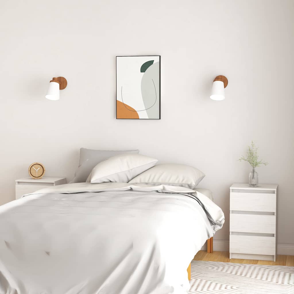 vidaXL Nachtkastje 40x29,5x64 cm massief grenenhout