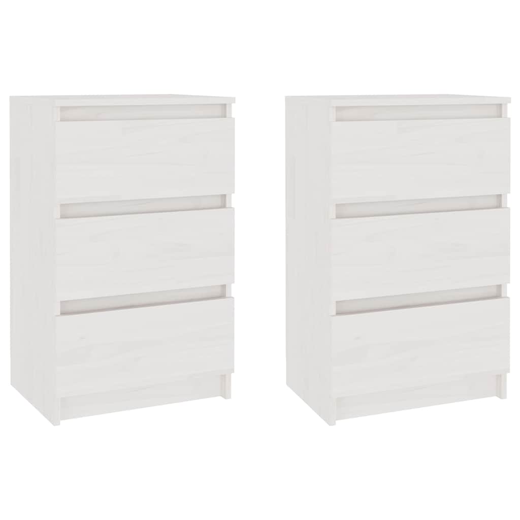 vidaXL Nachtkastje 40x29,5x64 cm massief grenenhout