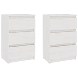 vidaXL Nachtkastje 40x29,5x64 cm massief grenenhout