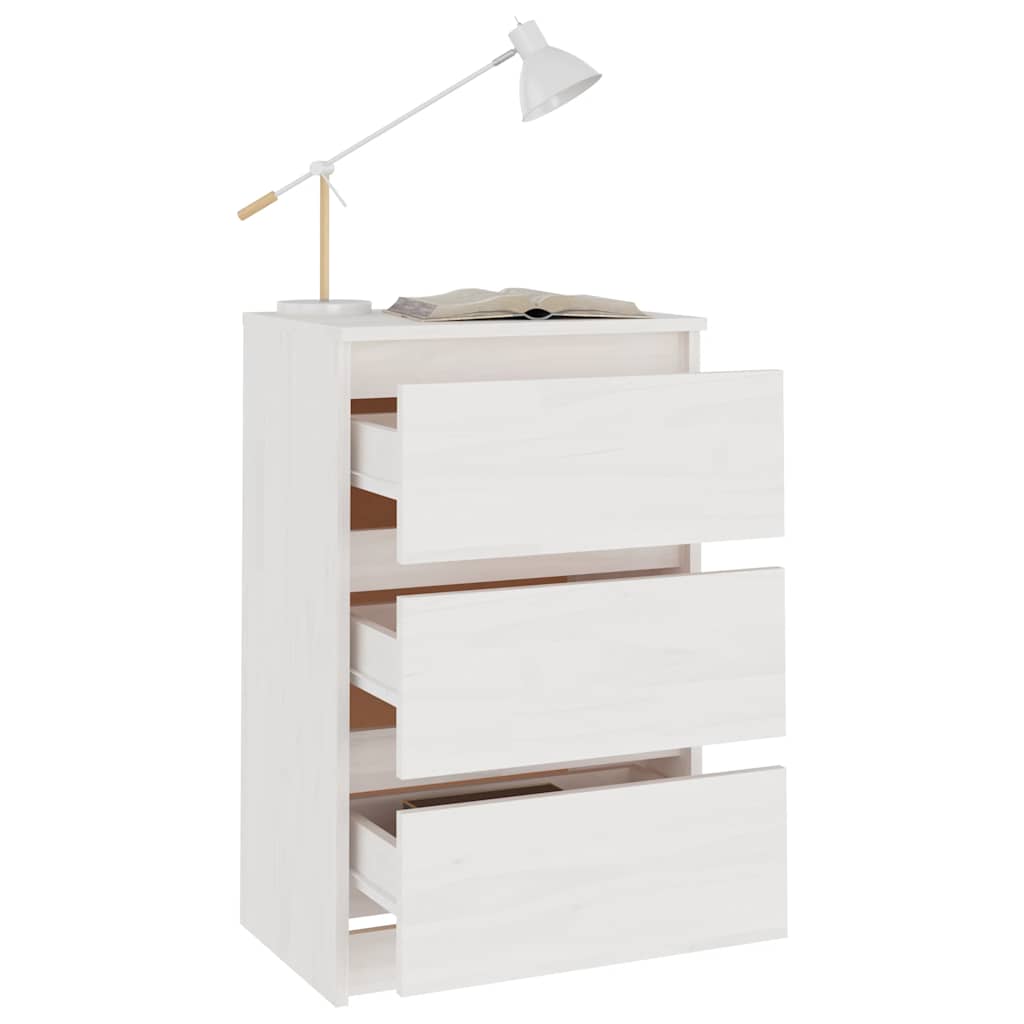 vidaXL Nachtkastje 40x29,5x64 cm massief grenenhout