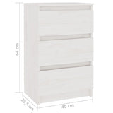vidaXL Nachtkastje 40x29,5x64 cm massief grenenhout
