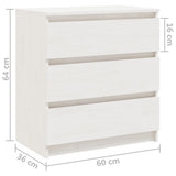vidaXL Nachtkastje 60x36x64 cm massief grenenhout
