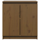 vidaXL Bijzetkast 60x36x65 cm massief grenenhout grijs