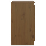 vidaXL Bijzetkast 60x36x65 cm massief grenenhout grijs