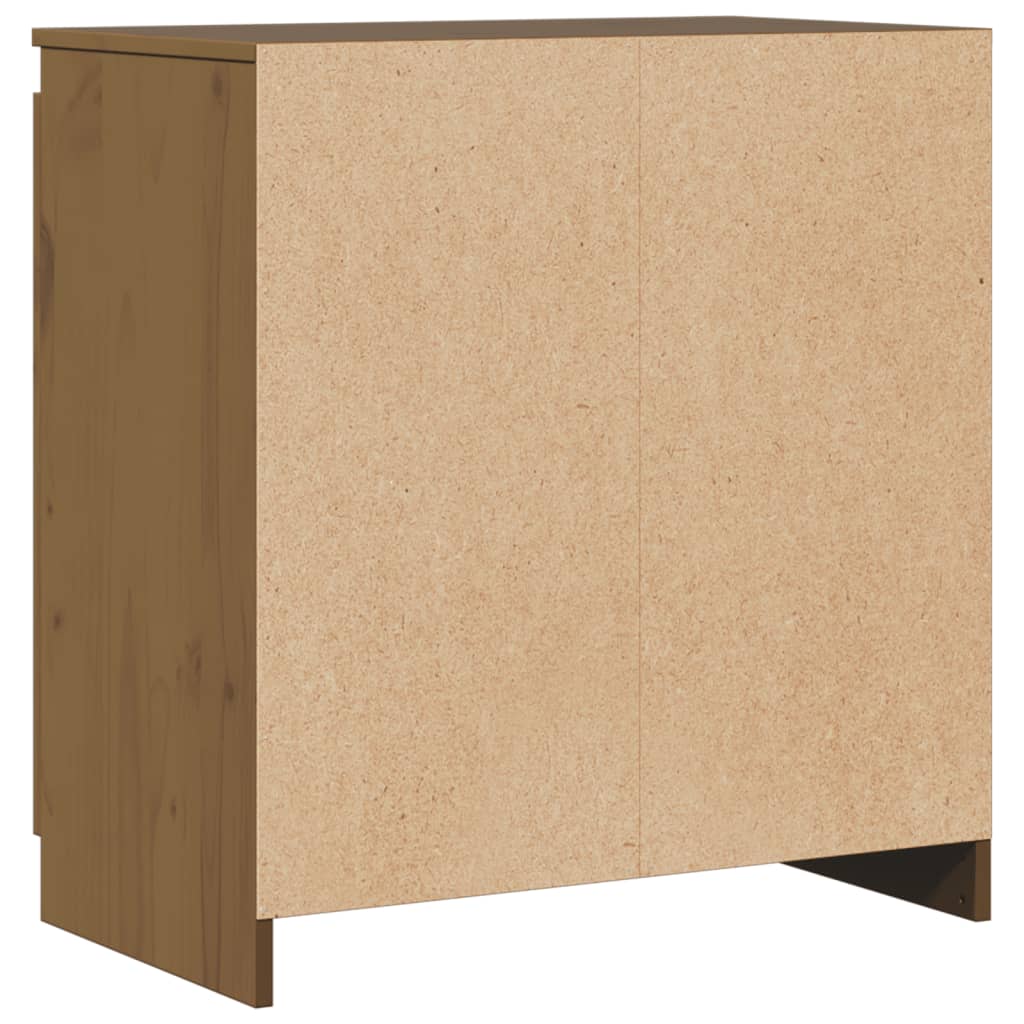 vidaXL Bijzetkast 60x36x65 cm massief grenenhout grijs