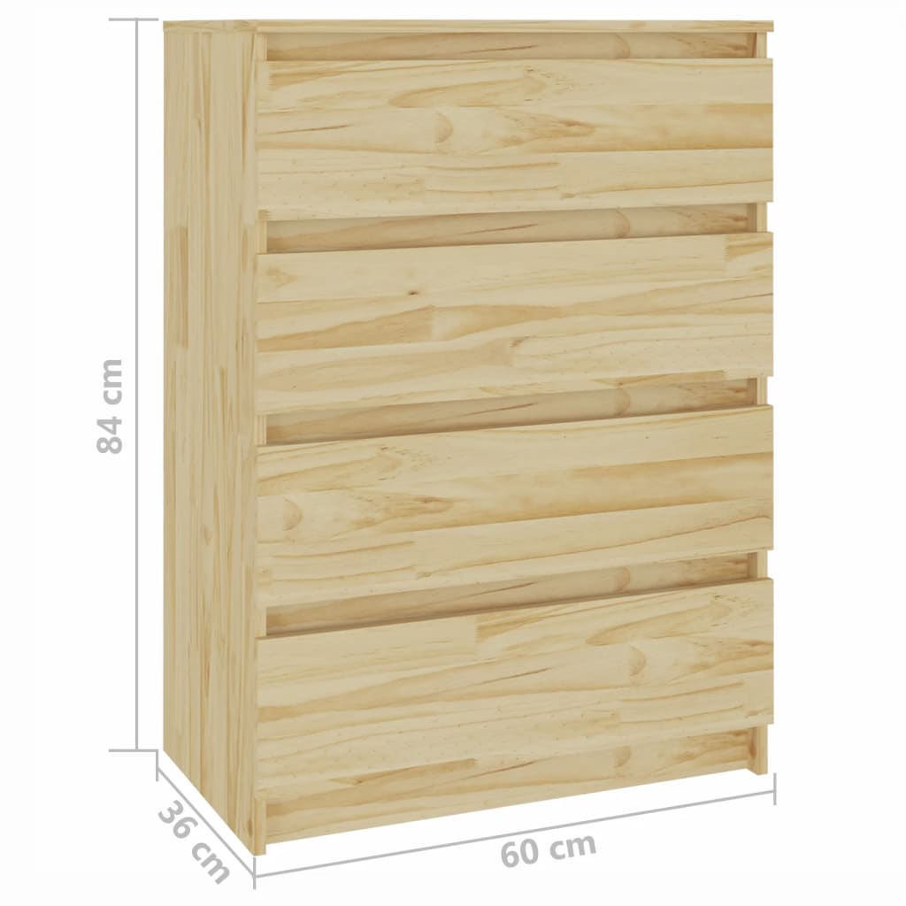 vidaXL Sideboard 60x36x84 cm Solid Pinewood