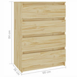 vidaXL Sideboard 60x36x84 cm Solid Pinewood