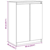 vidaXL Dressoir 60x36x84 cm massief grenenhout