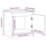 vidaXL Nachtkastje 40x30,5x40 cm massief grenenhout