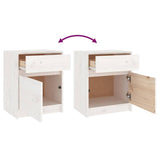 vidaXL Nachtkastje 40x31x50 cm massief grenenhout