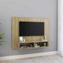 vidaXL Tv-wandmeubel 120x23,5x90 cm bewerkt hout sonoma eikenkleurig