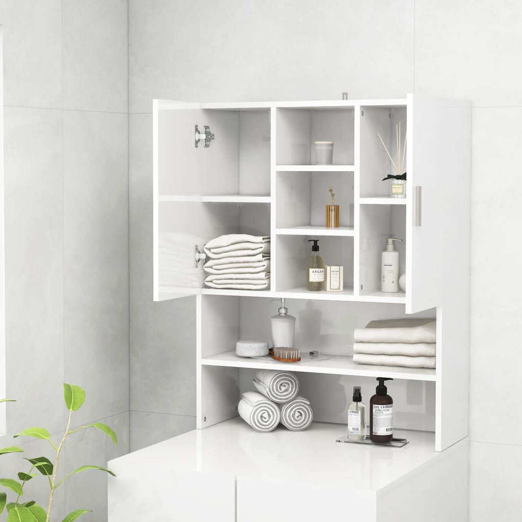 vidaXL Wasmachinekast 70,5x25,5x90 cm wit
